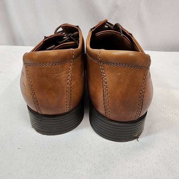 Clarks Tilden Cap Toe Oxford Dress Shoes Mens 11.5 M Dark Tan Leather Lace Up main image 6